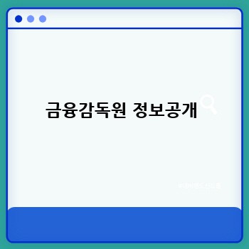 금융감독원 정보공개