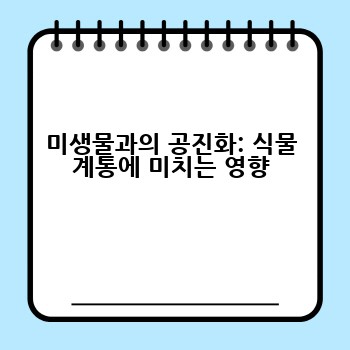미생물과의 공진화: 식물 계통에 미치는 영향