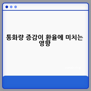 통화량 증감이 환율에 미치는 영향