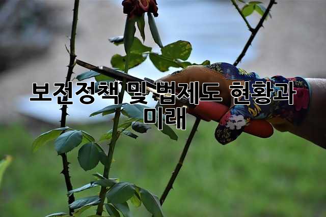 보전정책 및 법제도: 현황과 미래