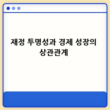 재정 투명성과 경제 성장의 상관관계