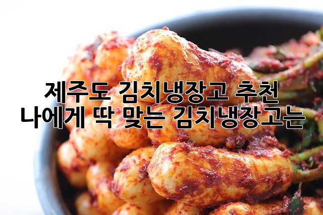 제주도 김치냉장고 추천: 나에게 딱 맞는 김치냉장고는?
