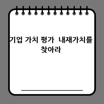 기업 가치 평가  내재가치를 찾아라