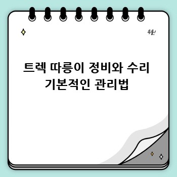 트렉 따릉이 정비와 수리 기본적인 관리법