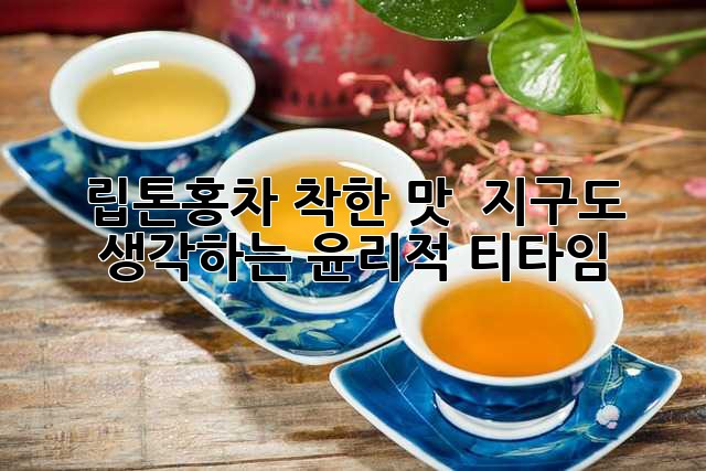 립톤홍차, 착한 맛! ☕ 지구도 생각하는 윤리적 티타임 🌏✨