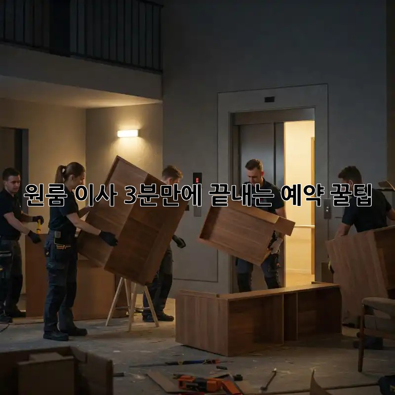 원룸 이사, 3분만에 끝내는 예약 꿀팁!