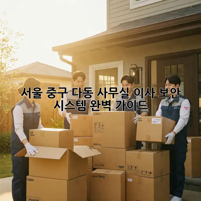 서울 중구 다동 사무실 이사, 보안 시스템 완벽 가이드